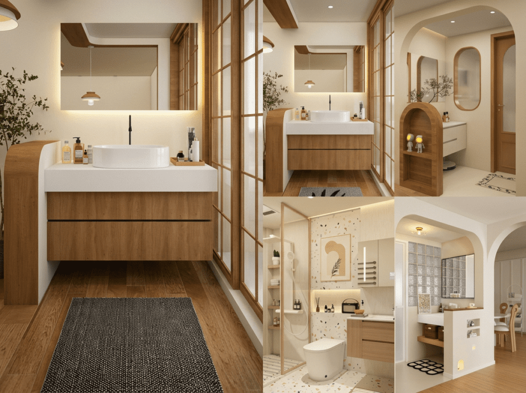 bathroom layout planning with vanity toilet shower and bathtub positions