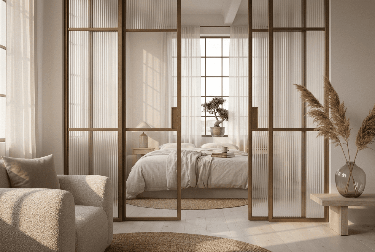 interior bedroom door and window solution

