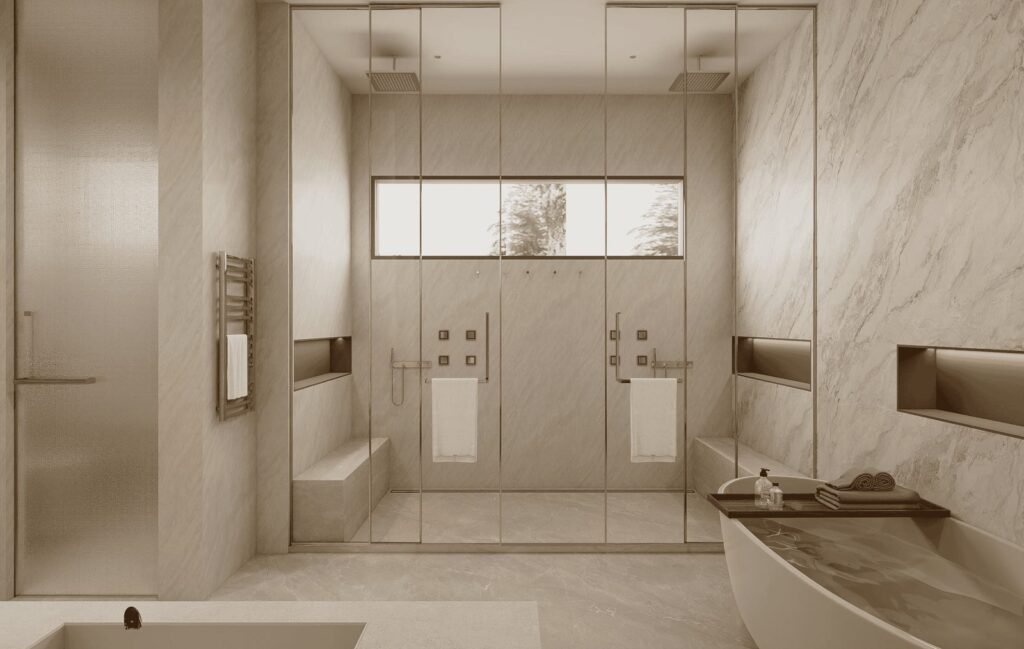 American villa project, Master Suite, Master Bath & Walk-in Closet