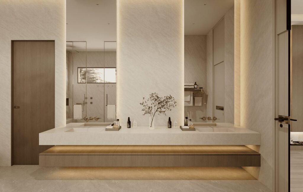 American villa project, Master Suite, Master Bath & Walk-in Closet