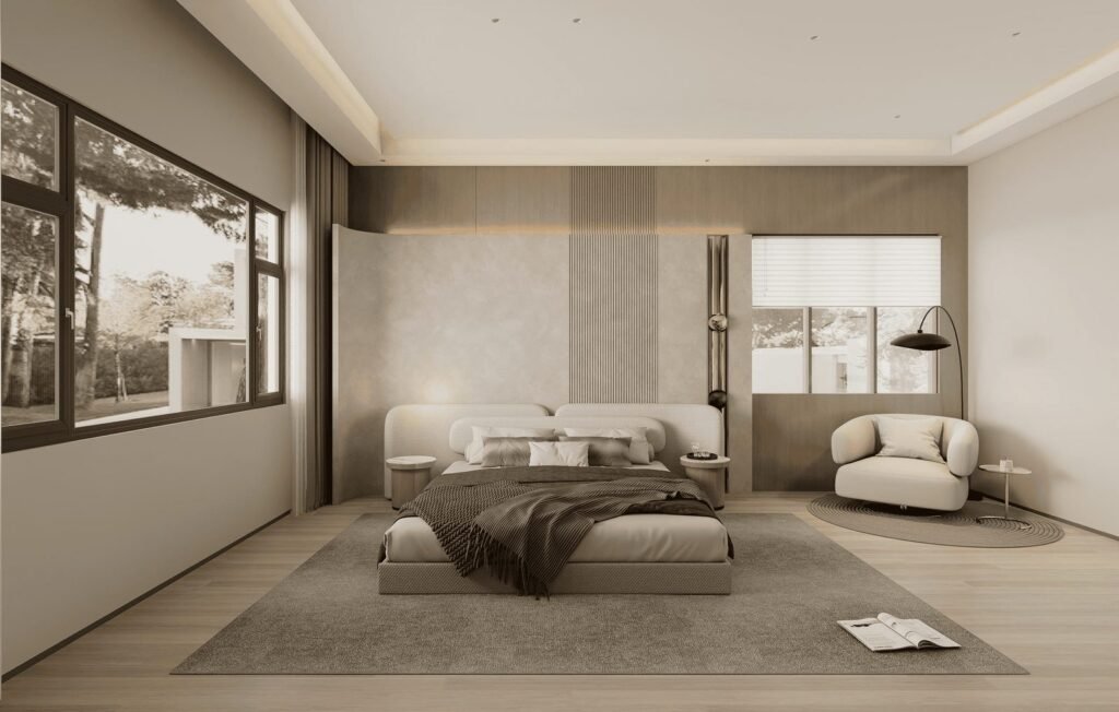American villa project, Master Suite, Master Bath & Walk-in Closet