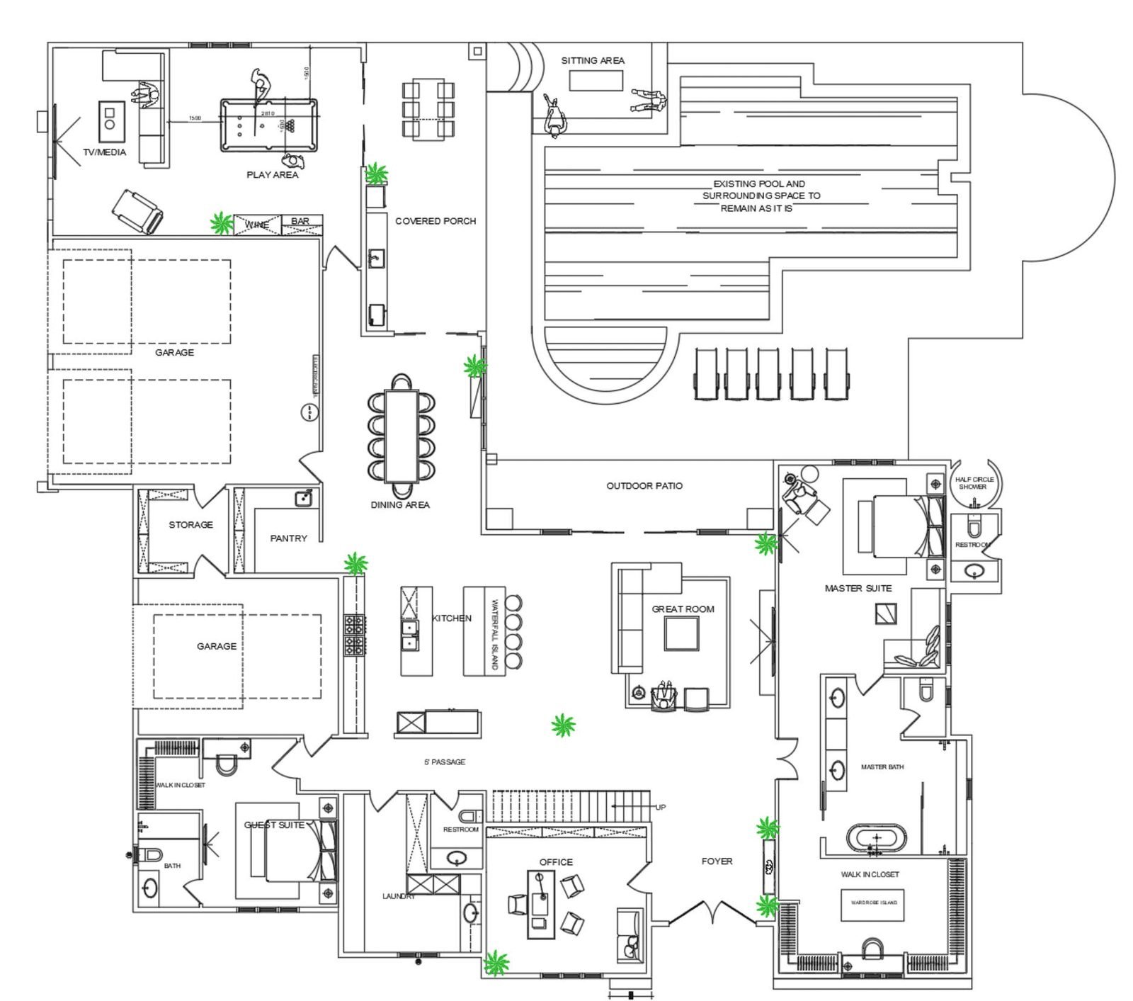 Dubai Luxury Villa, Floor Plan Overview