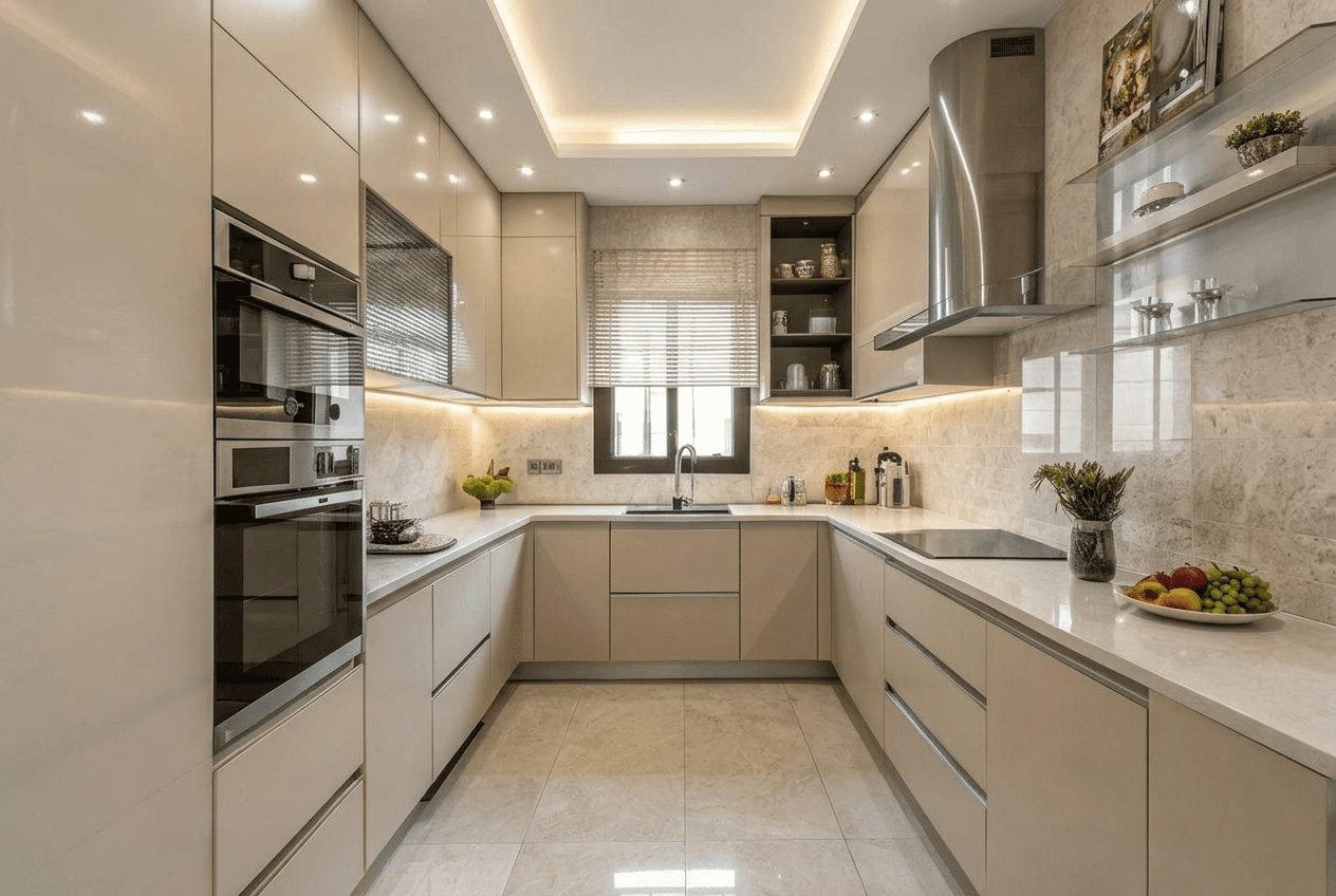 U-shaped kitchen