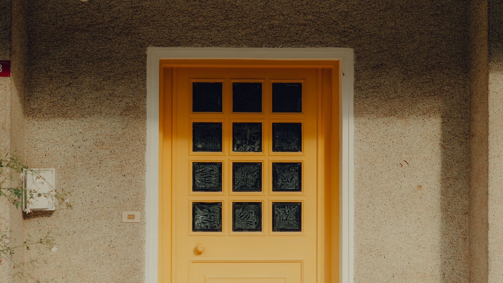 entrance door in a finished villa room
