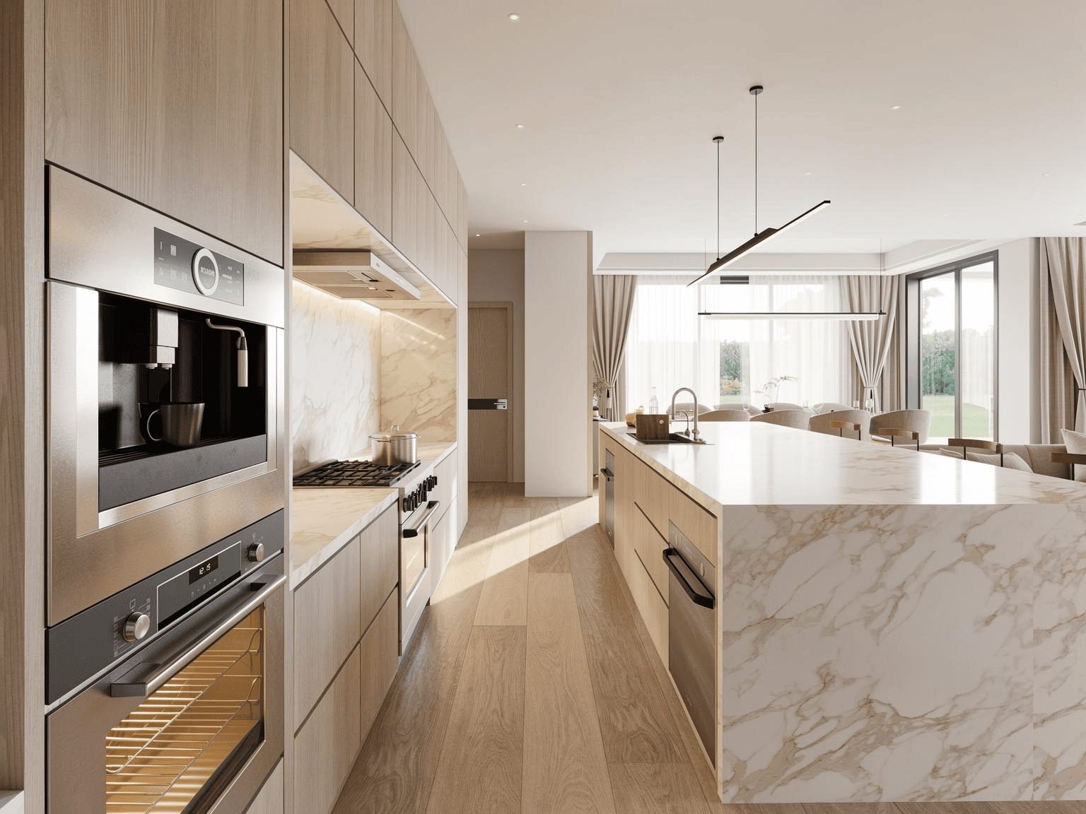 Kitchen cabinetry in a modern Australian villa