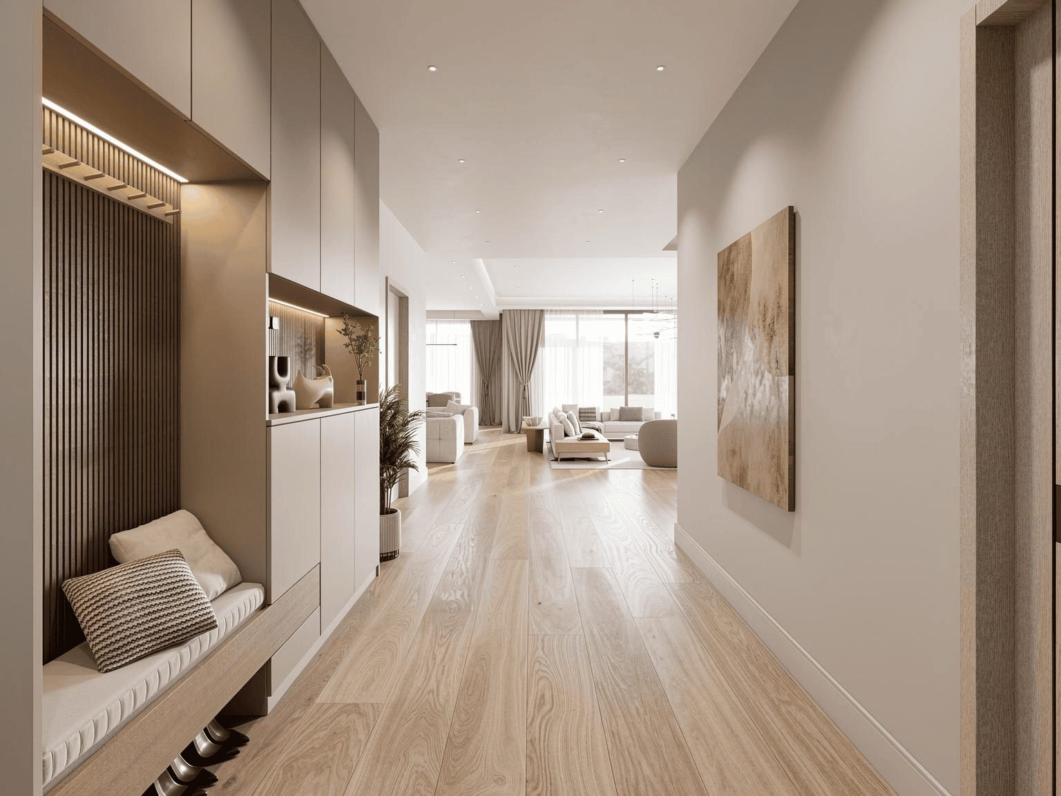 Foyer and front door — Australia modern villa
