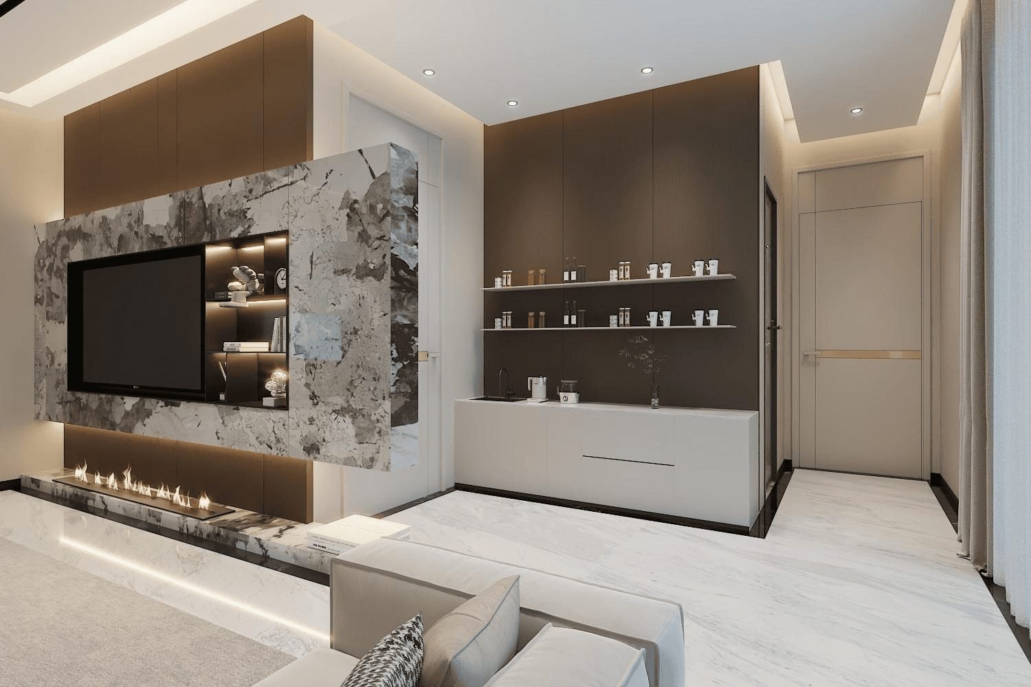 Formal living room — Dubai luxury villa
