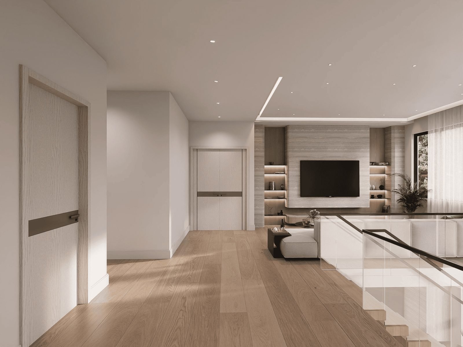 Hallway lighting — Australia modern villa